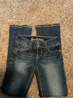Wallflower Women's Dark Indigo Bootcut Jeans